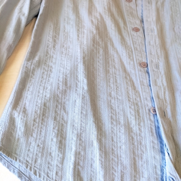 AX Armani Exchange Light Blue Long Sleeve Button Down Shirt - Picture 3 of 7